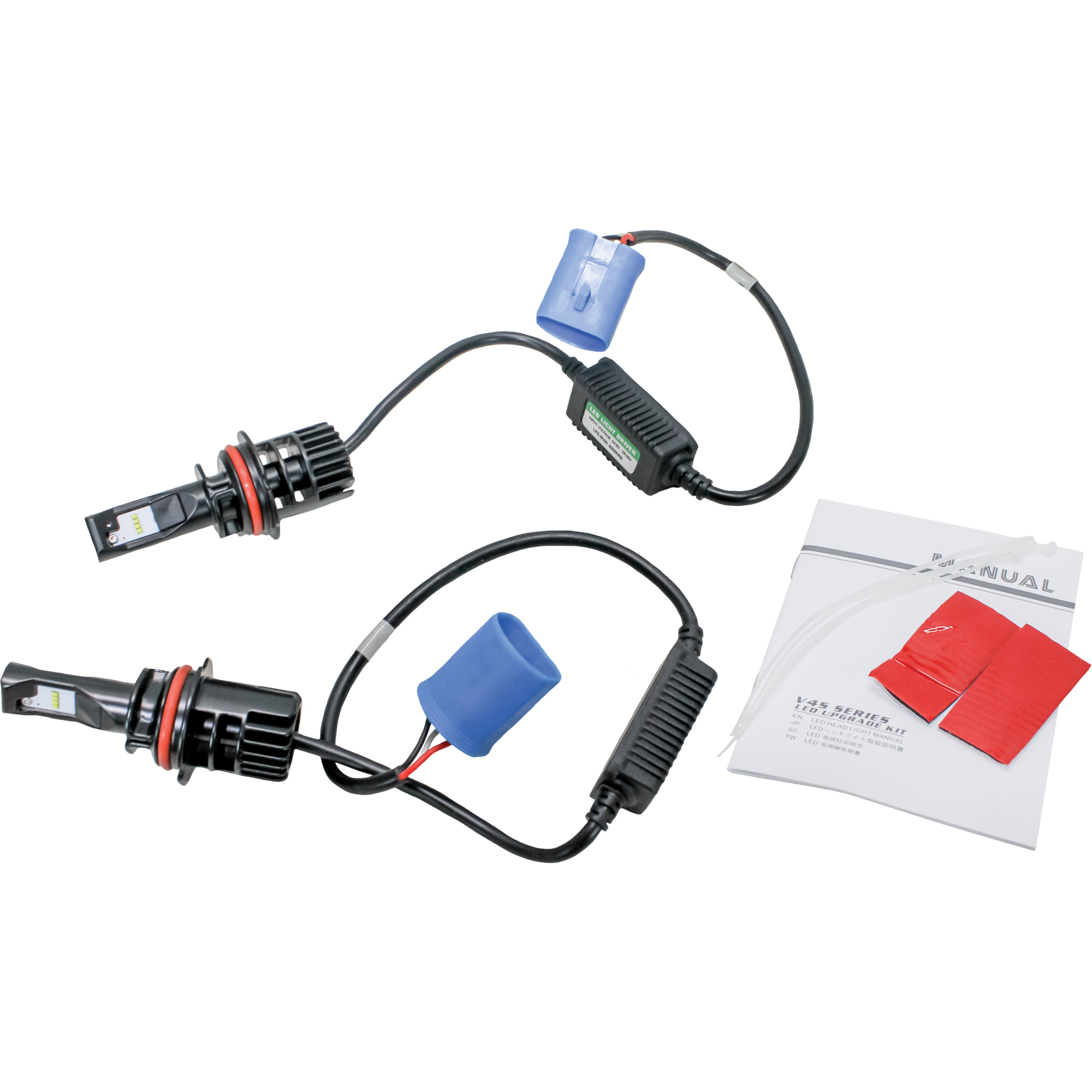 Tiger Lights, KM LED 9004 Bulb Headlight Conversion Kit - Hi/Lo, Light Type LED, Included (qty.) 2 Model# TLHL-9004